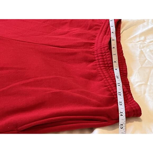 Small Red Sweatpants Port & Company Core Fleece Lifeguard Style - Picture 4 of 6